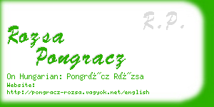 rozsa pongracz business card